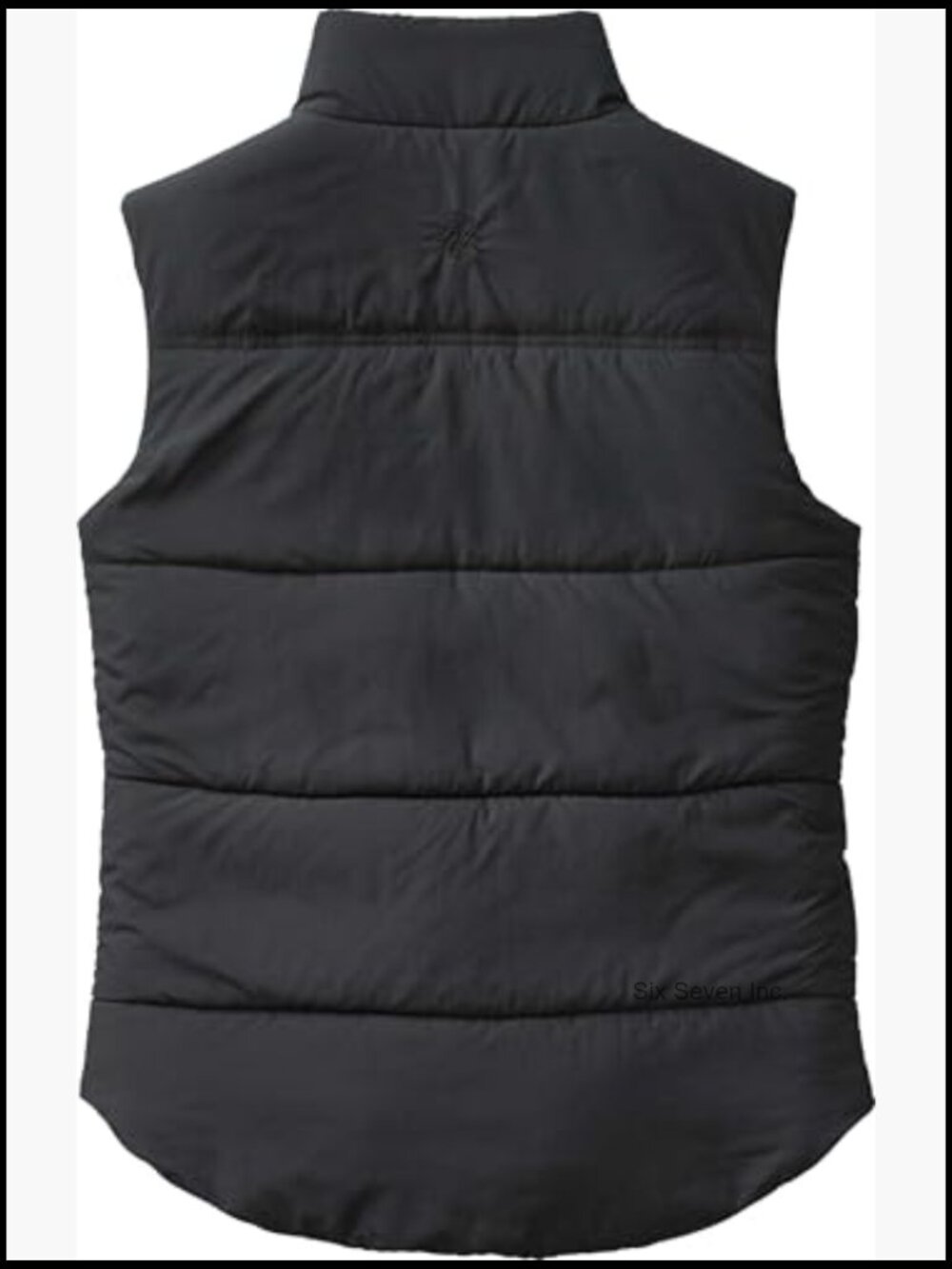 Women's Quilted Vest with Suede Front Opening and Snaps - Picture 4 of 7